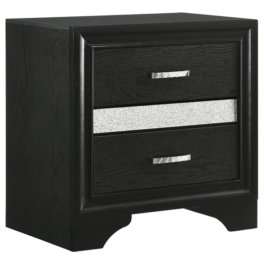 Miranda 3-drawer Nightstand Black