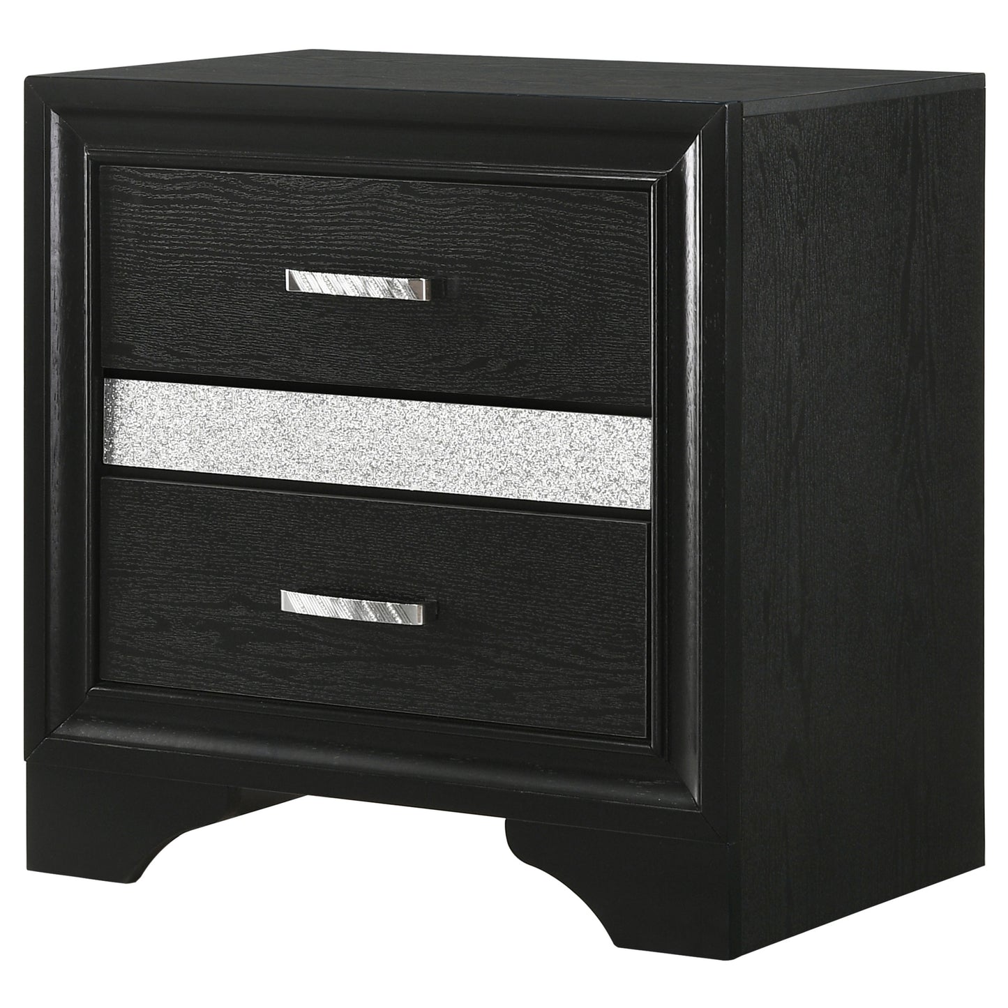 Miranda 3-drawer Nightstand Black