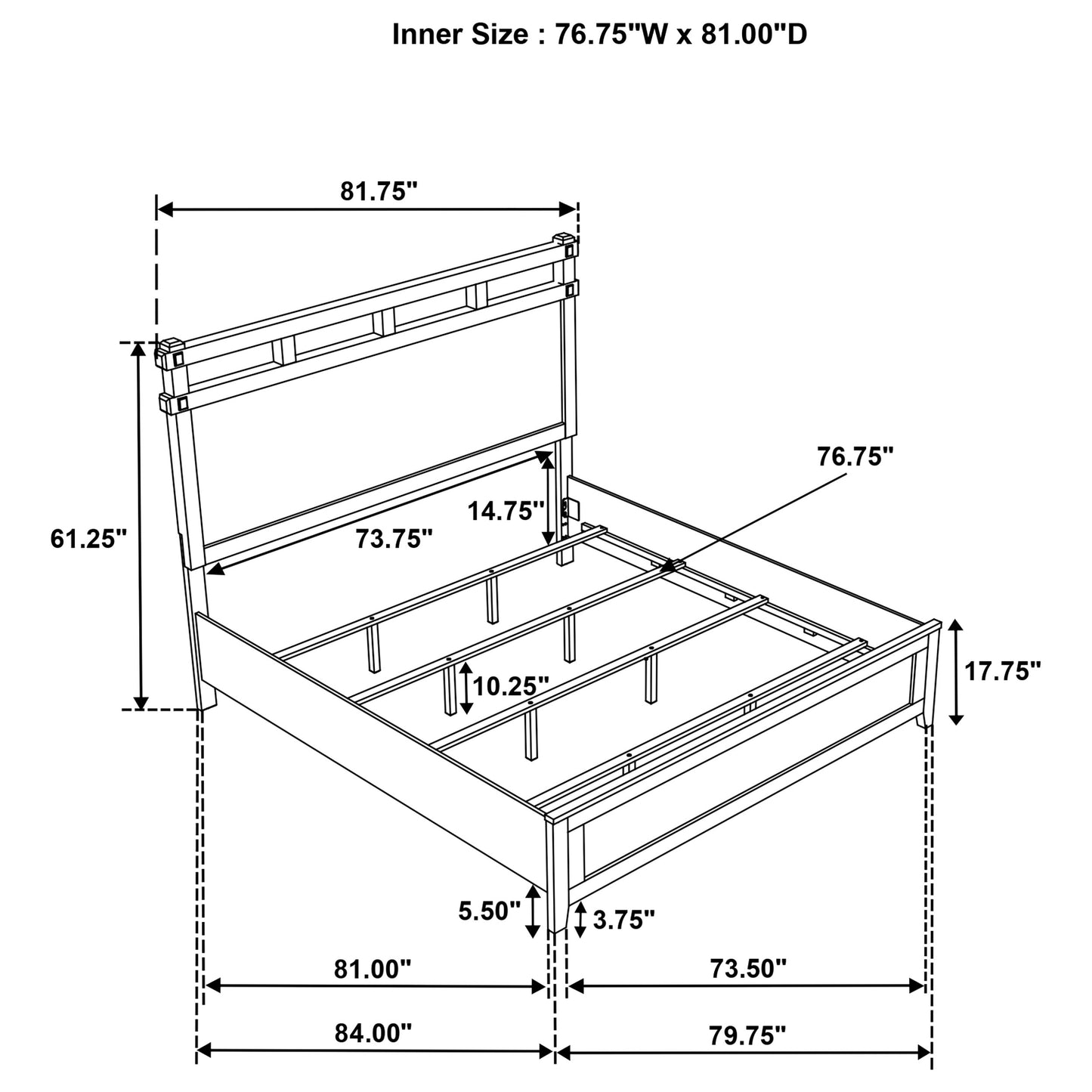 Hazlewood 59-inch Eastern King Panel Bed Vineyard Oak