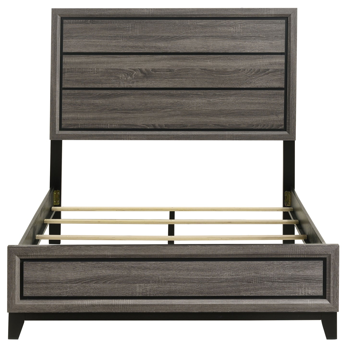 Watson Wood Full Panel Bed Grey Oak