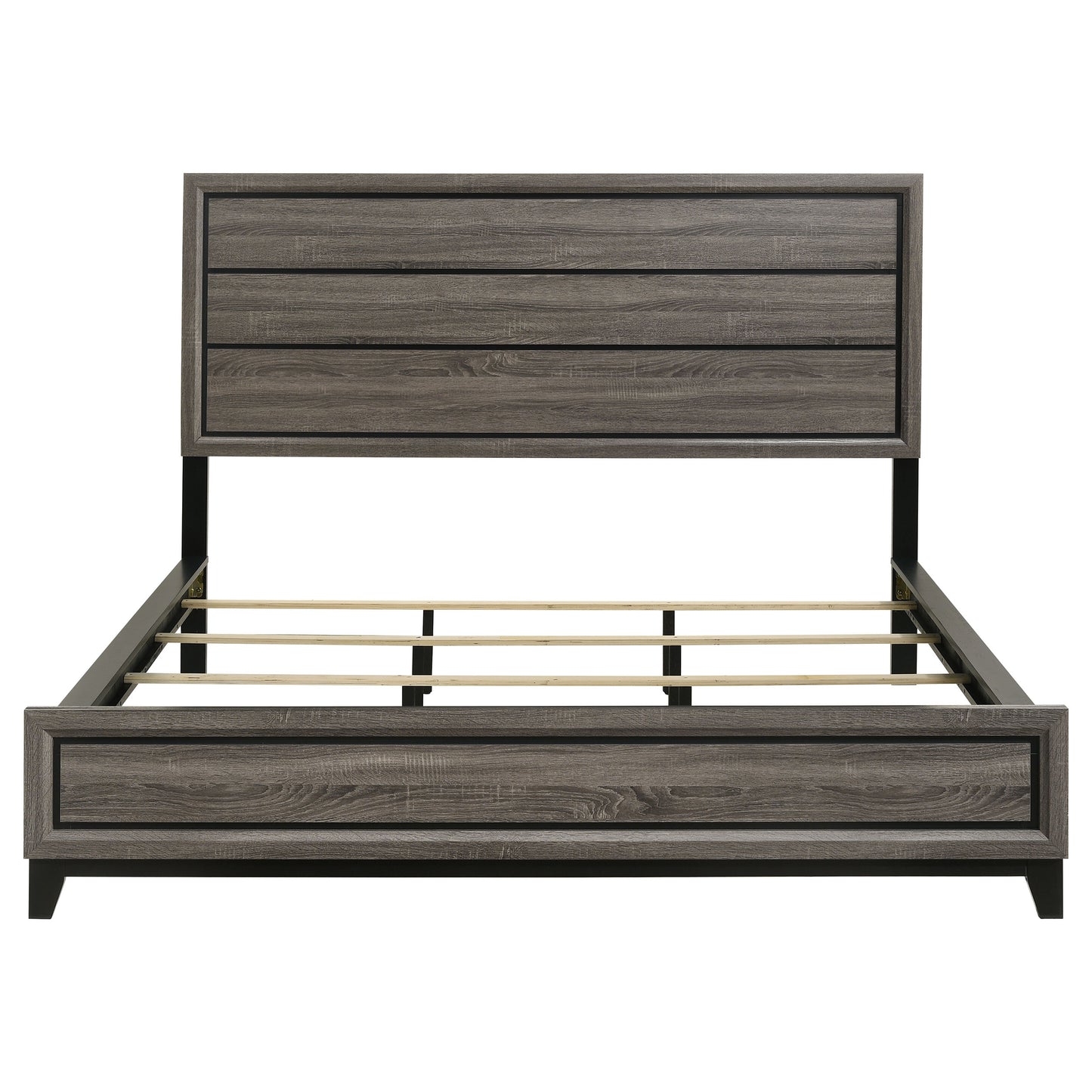 Watson Wood California King Panel Bed Grey Oak