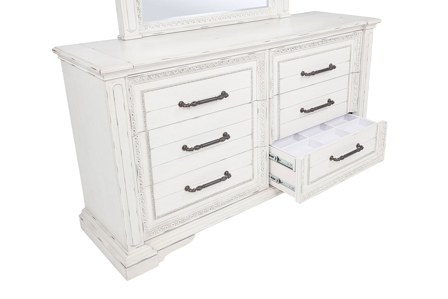 McKinney 6-drawer Bedroom Dresser Cabinet Vintage White