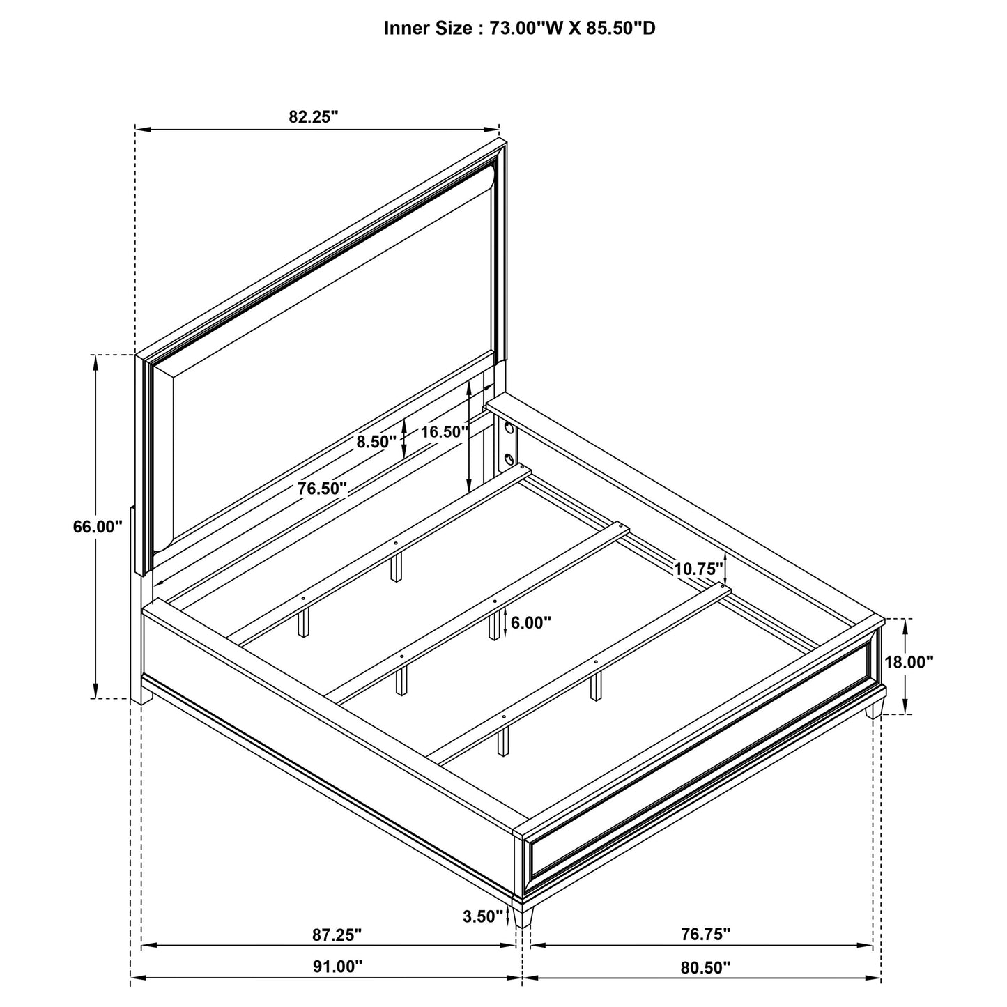 Pembroke 4-piece California King Bedroom Set Washed Oak