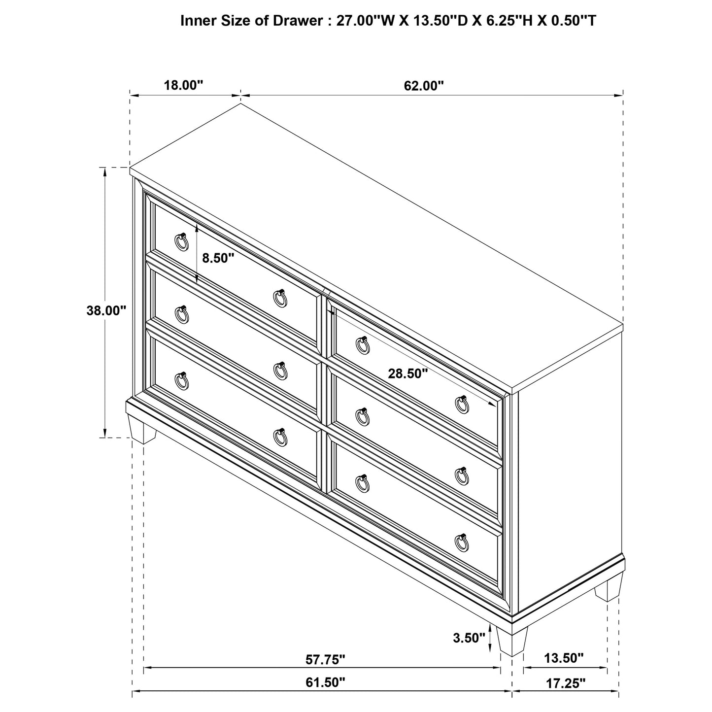 Pembroke 4-piece California King Bedroom Set Washed Oak