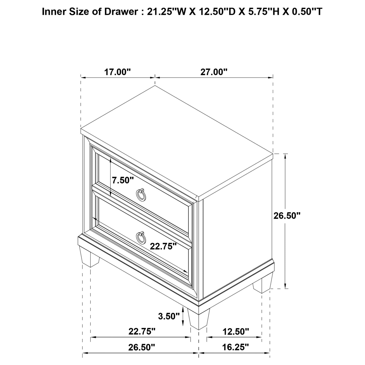 Pembroke 5-piece California King Bedroom Set Washed Oak