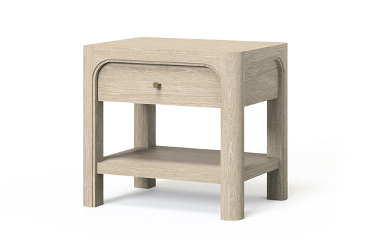 Solano 1-drawer Nightstand Bedside Table Weathered Mango