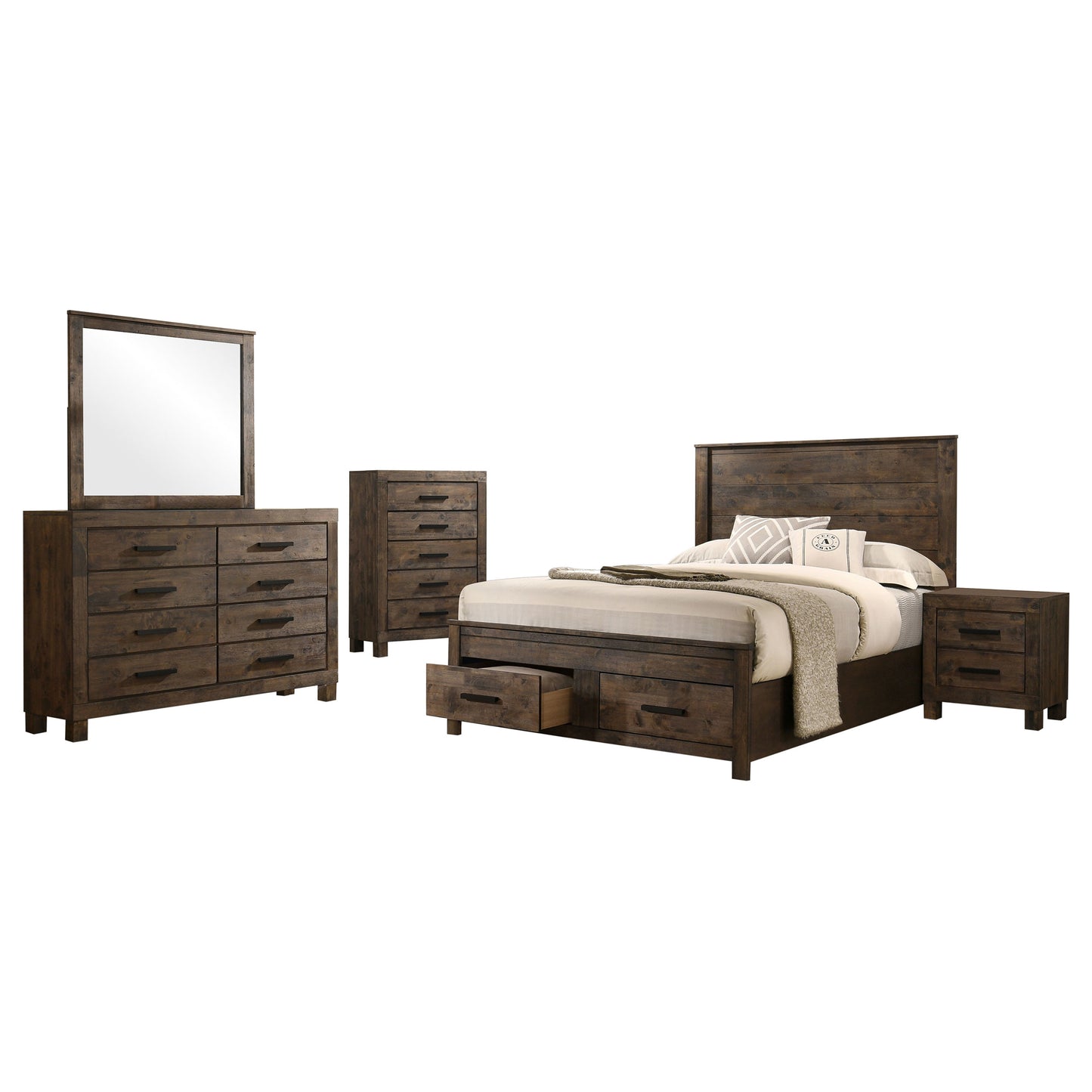 Woodmont 5-piece California King Bedroom Set Golden Brown