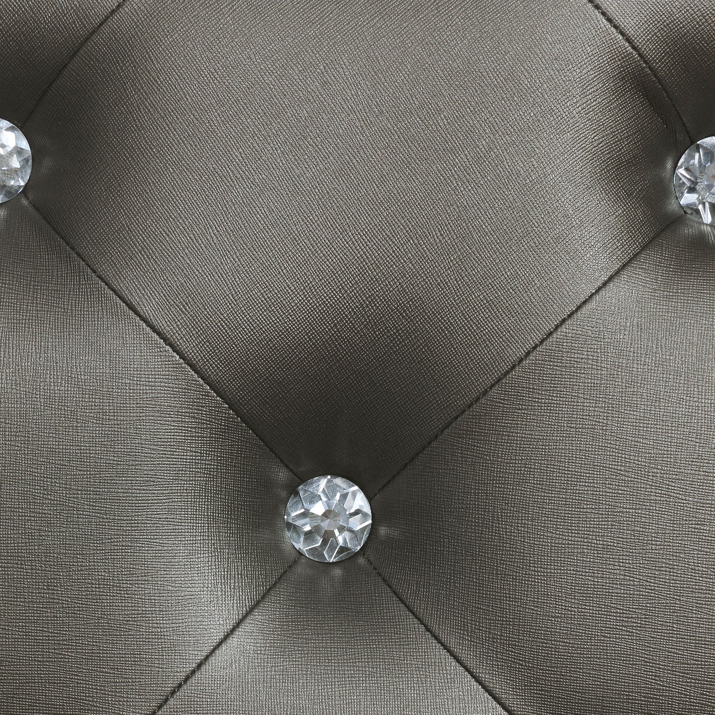 Gunnison Wood California King LED Panel Bed Silver Metallic