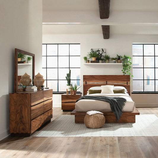 Winslow 4-piece Eastern King Bedroom Set Smokey Walnut