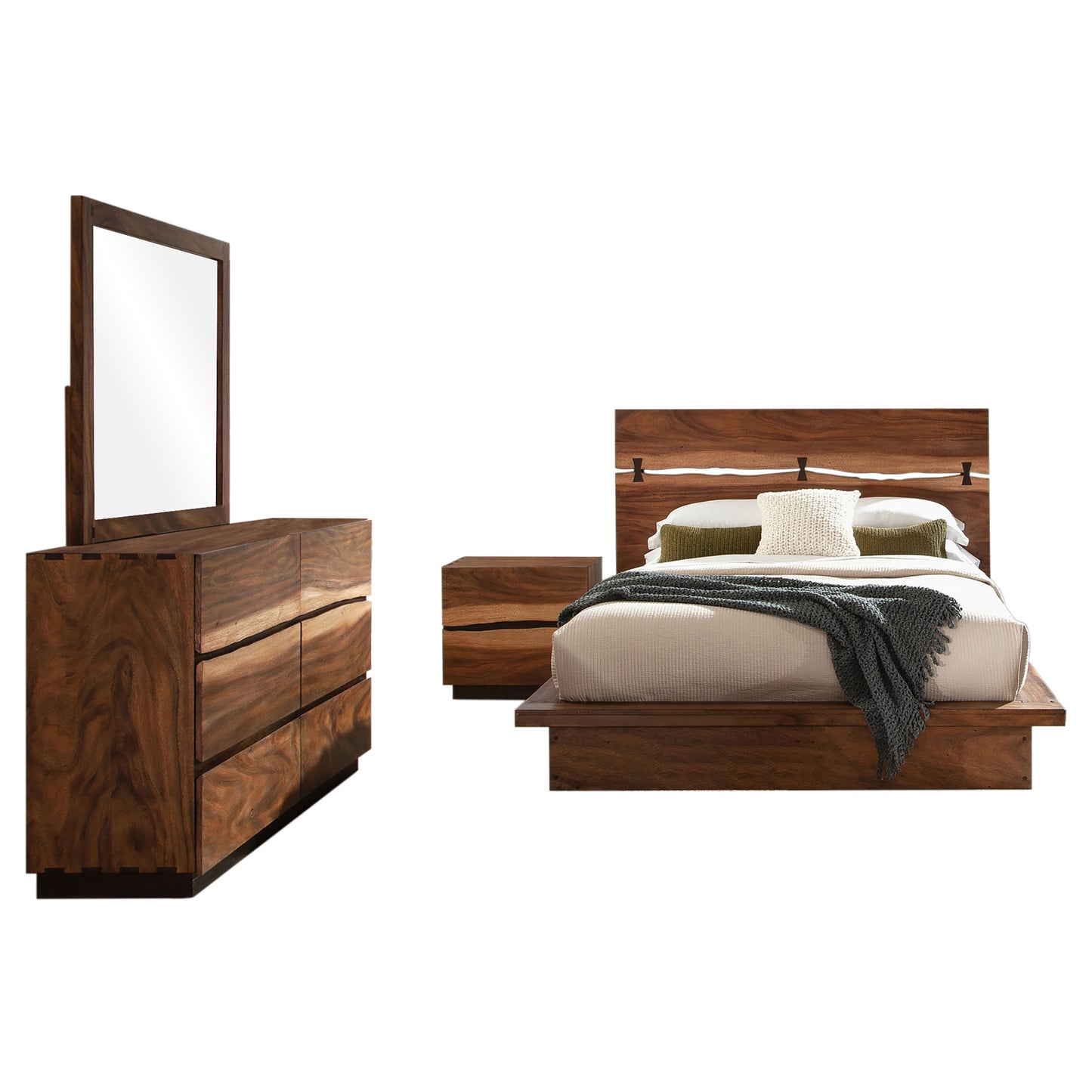 Winslow 4-piece Eastern King Bedroom Set Smokey Walnut