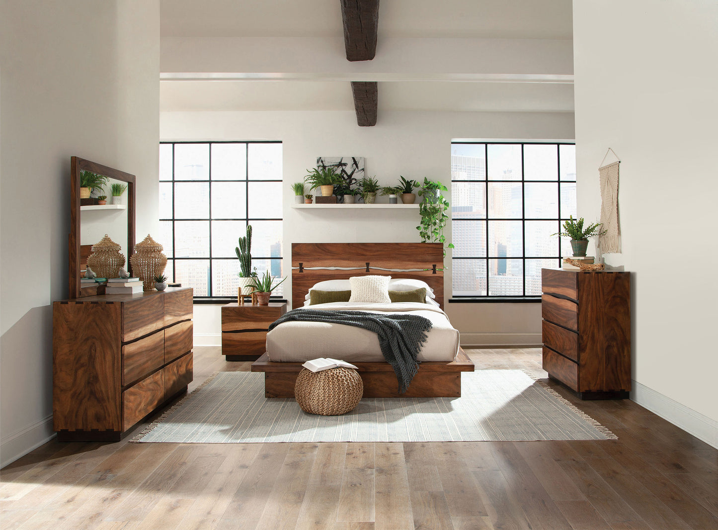 Winslow 5-piece California King Bedroom Set Smokey Walnut