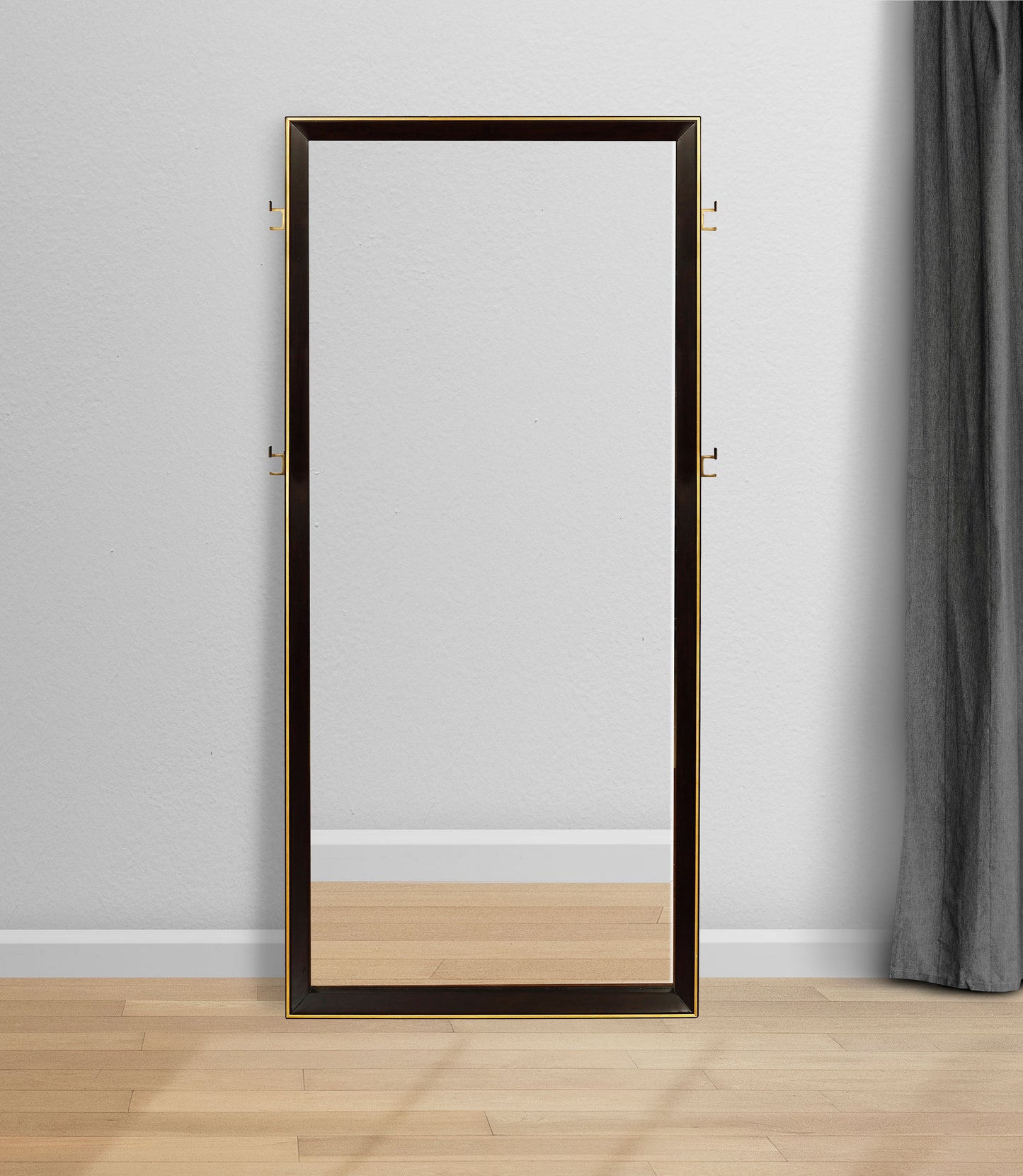 Durango 80-inch Standing Floor Mirror Smoked Peppercorn