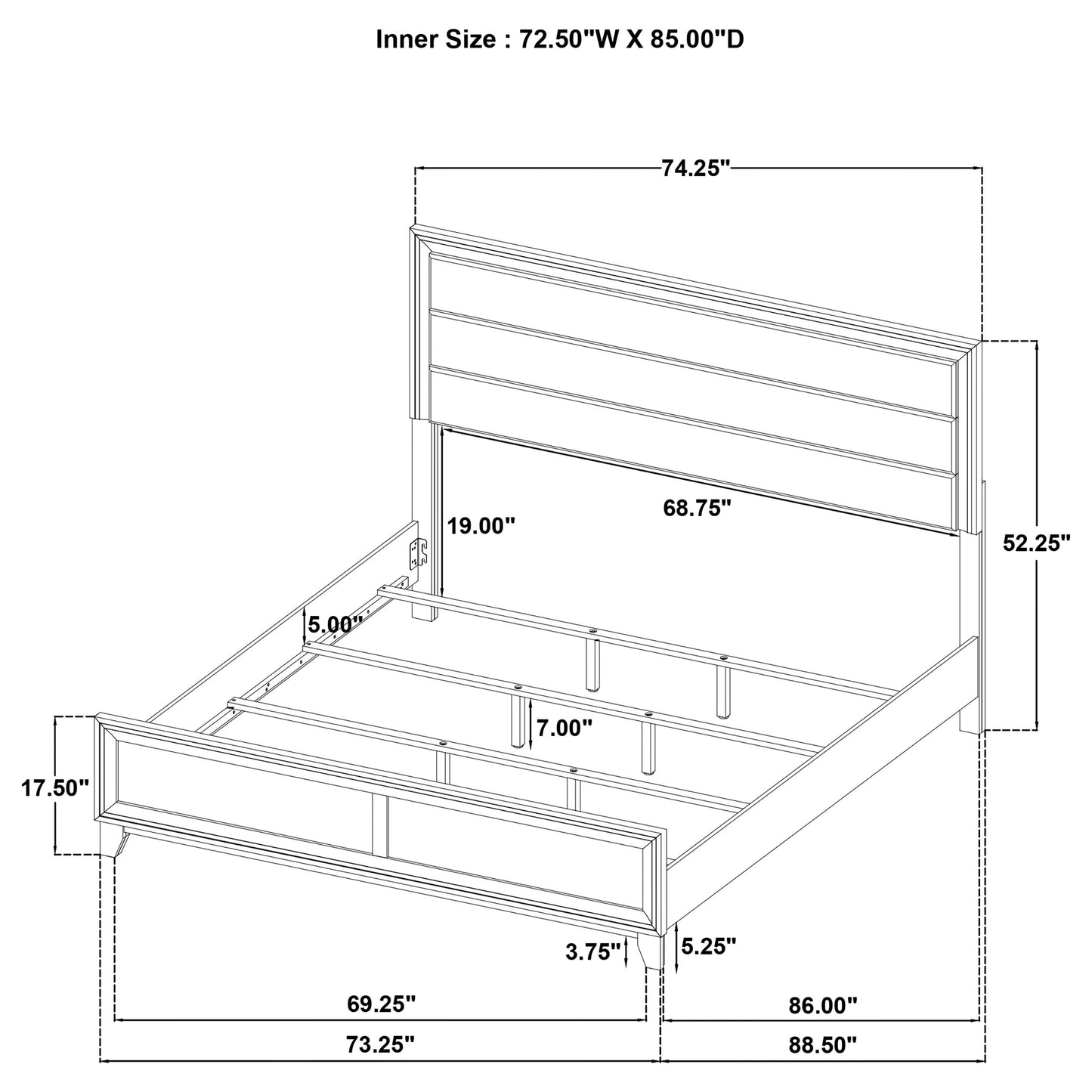 Welsley 5-piece California King Bedroom Set Walnut
