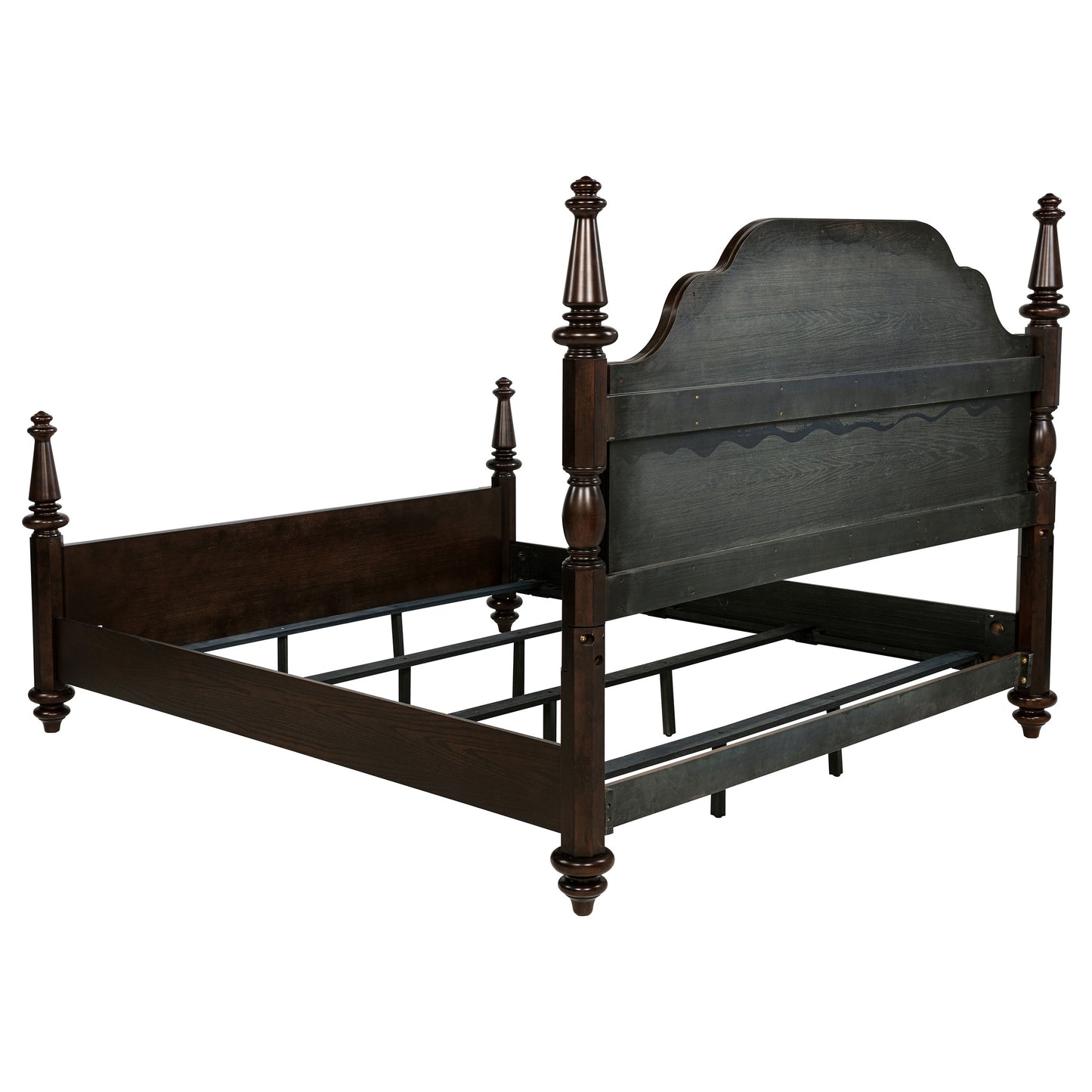 Andover 63-inch Four Poster Eastern King Bed Dark Oak