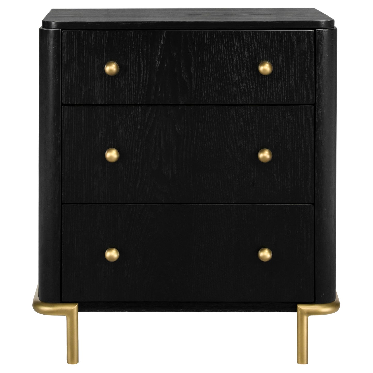 Arini 3-drawer Nightstand Black