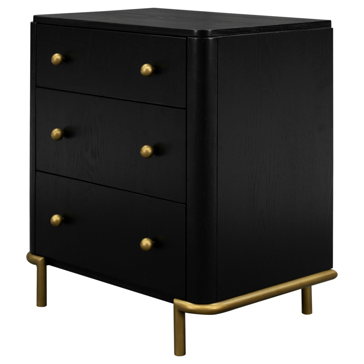 Arini 3-drawer Nightstand Black