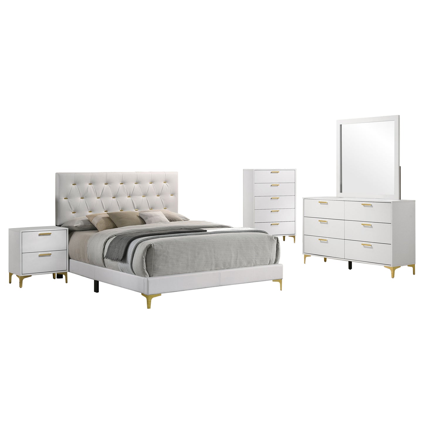 Kendall 5-piece Queen Bedroom Set White