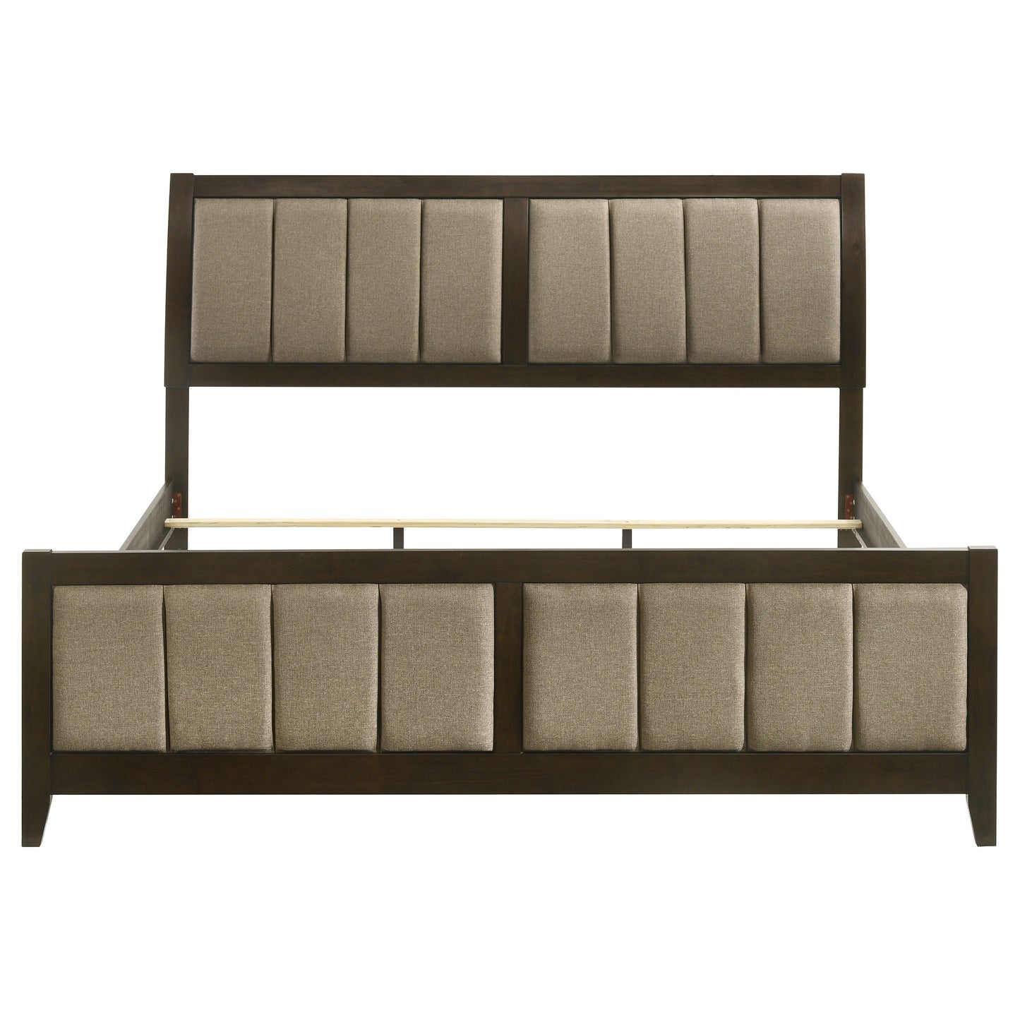 Wilkes 51-inch Upholstered Eastern King Bed Dark Cocoa