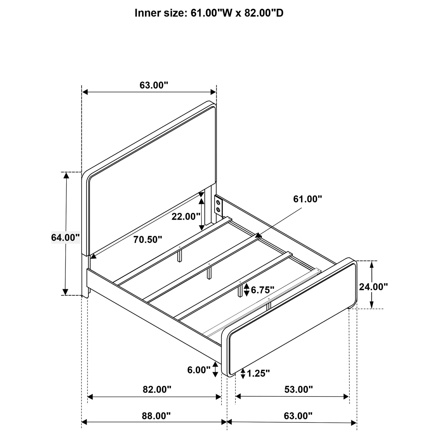 Anastasia Upholstered Queen Panel Bed Pearl White