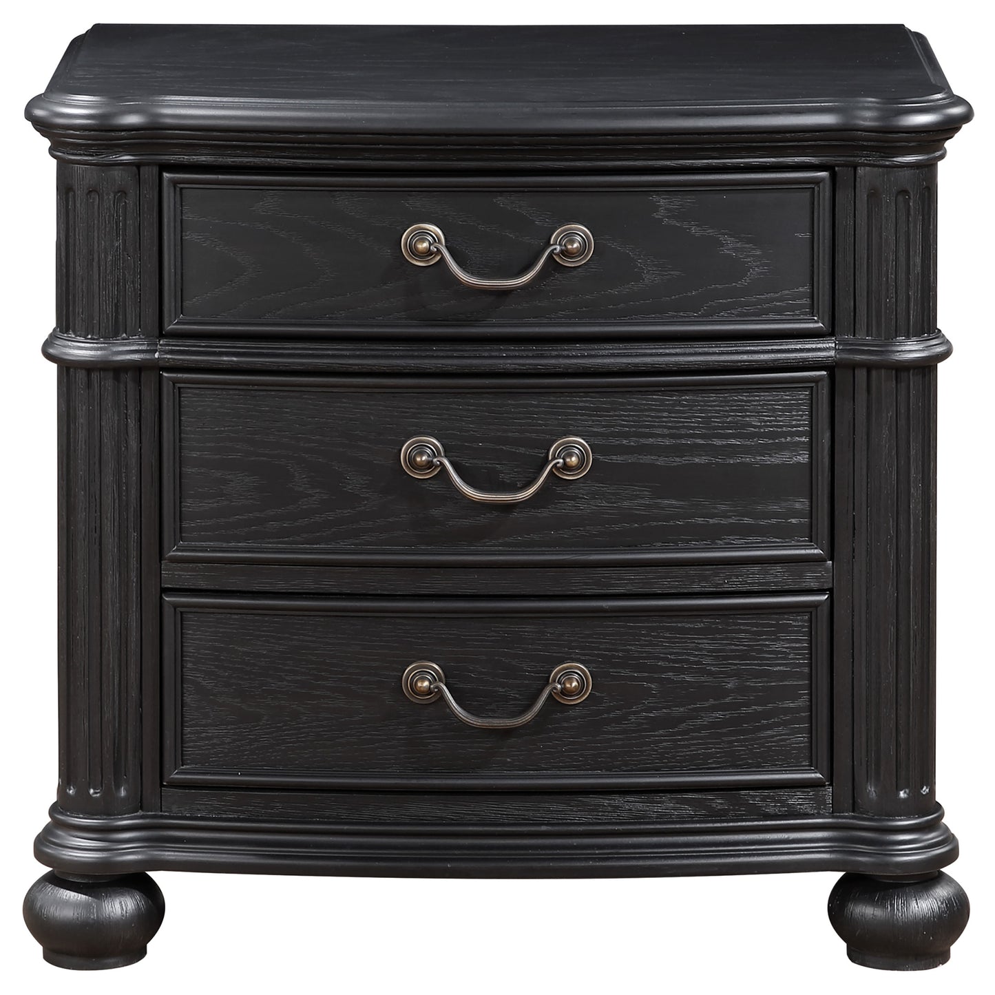 Celina 3-drawer Nightstand Black