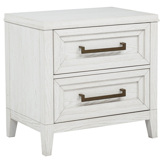 Marielle 2-drawer Nightstand Bedside Table Distressed White