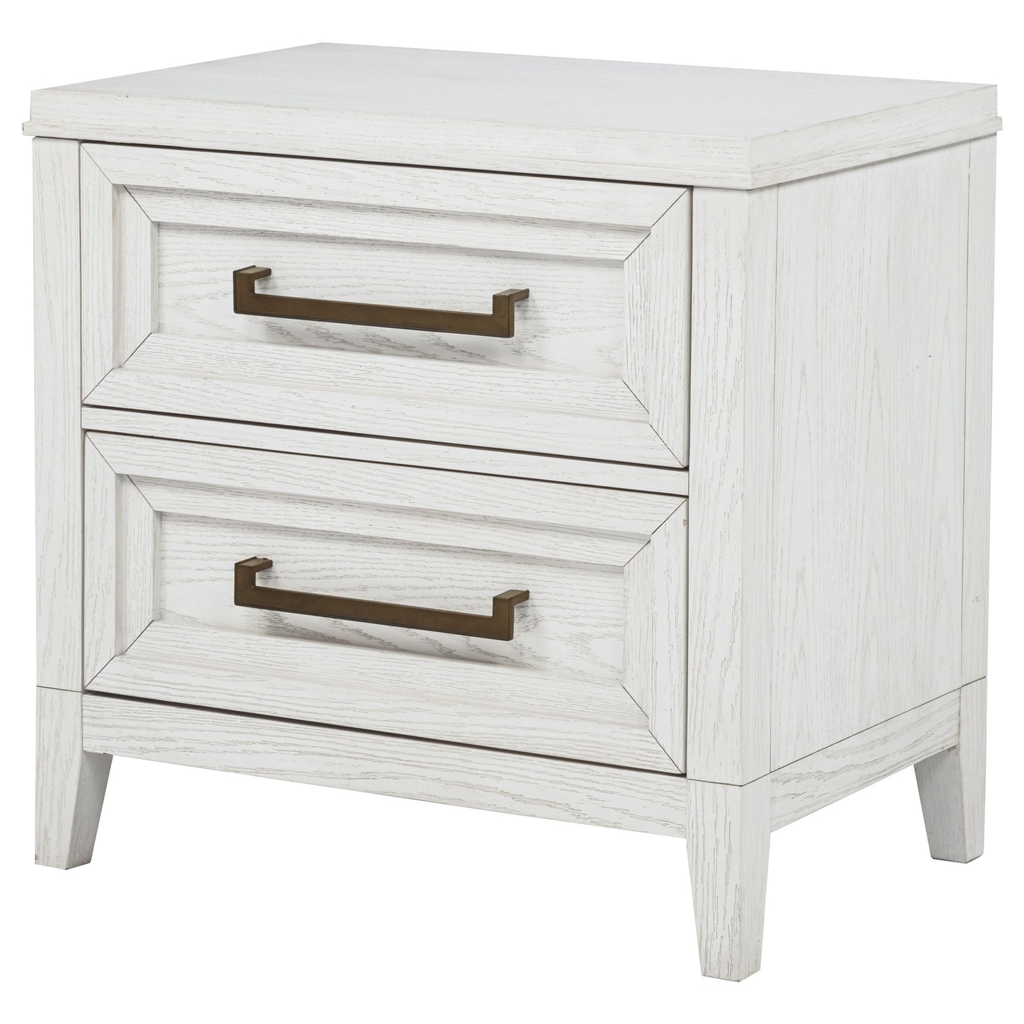 Marielle 2-drawer Nightstand Bedside Table Distressed White