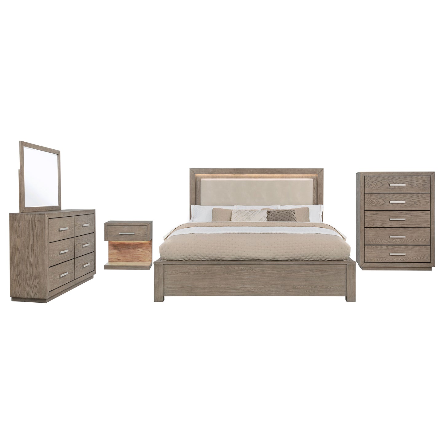 Kenora 5-piece California King Bedroom Set Barley Brown