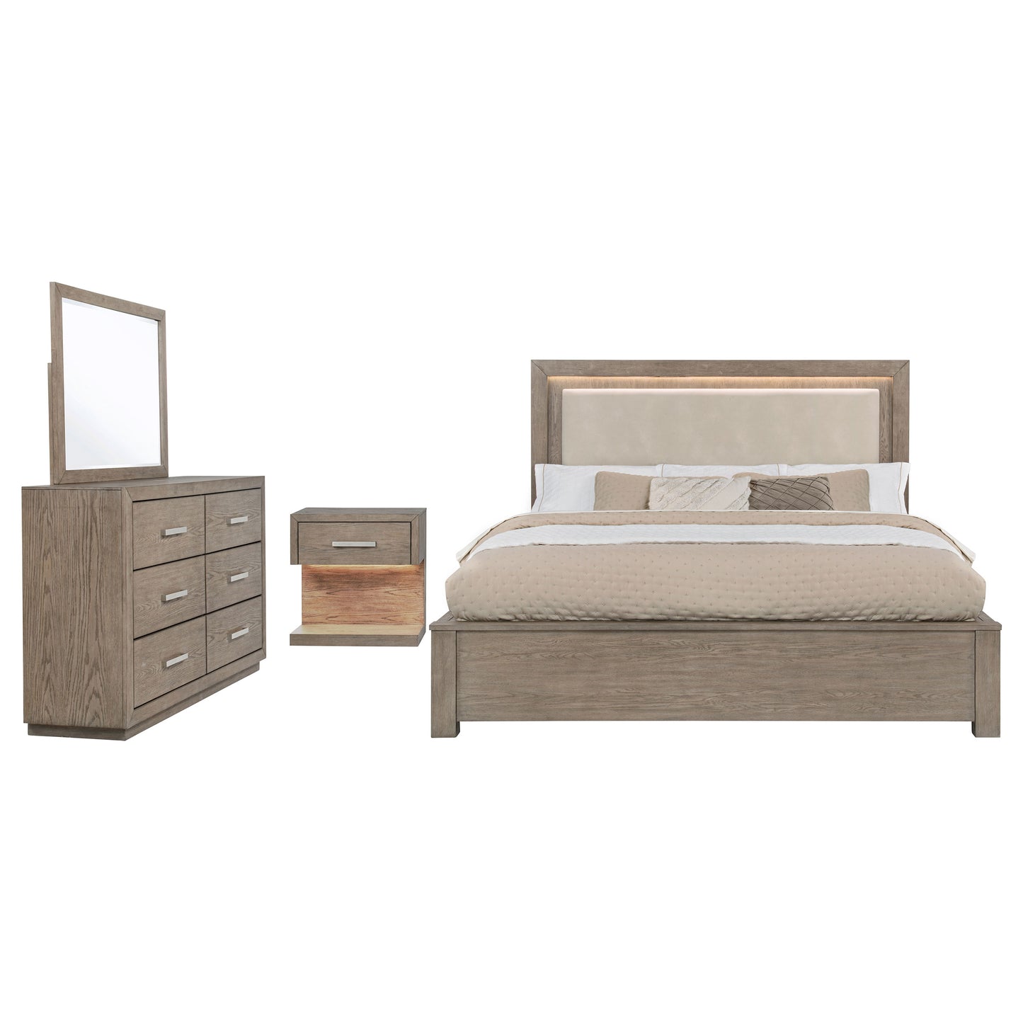 Kenora 4-piece Queen Bedroom Set Barley Brown