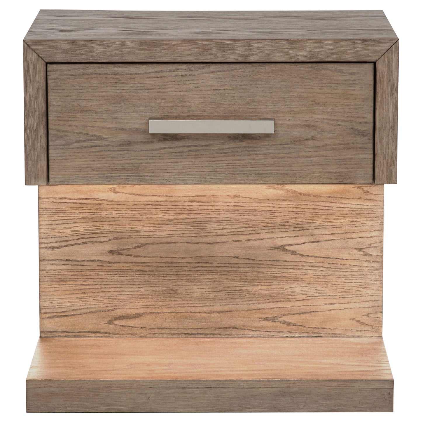 Kenora 1-drawer Nightstand Bedside Table Barley Brown