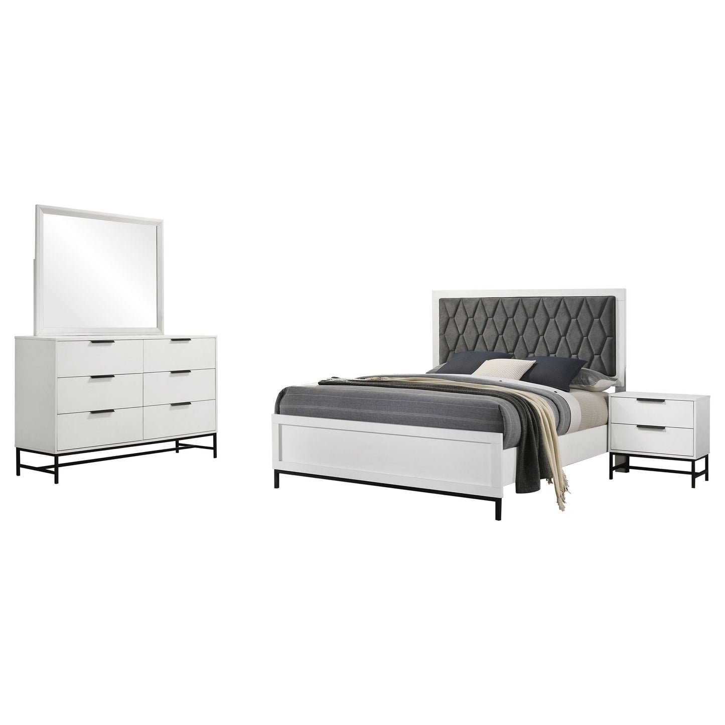 Sonora 4-piece Queen Bedroom Set White