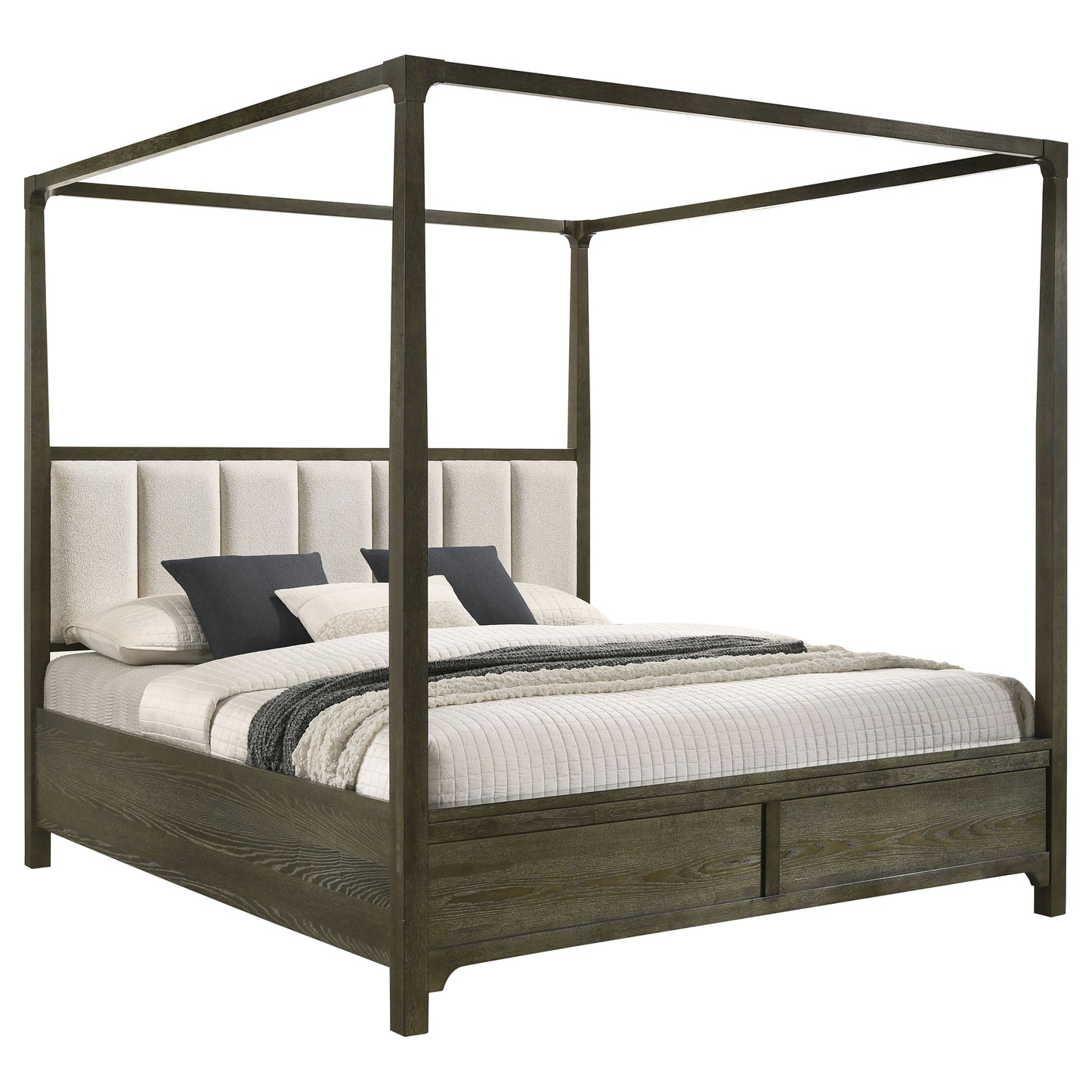 Gran Park Queen Canopy Bed Dark Cocoa