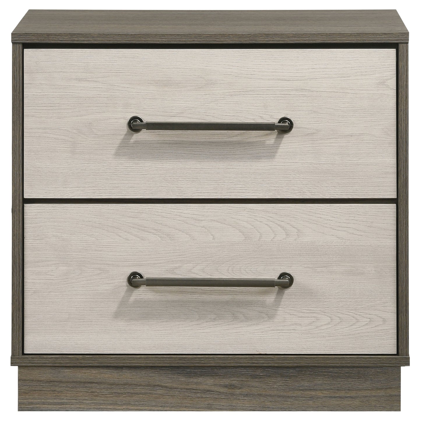 Fenwick 2-drawer Nightstand Bedside Table Grey Oak