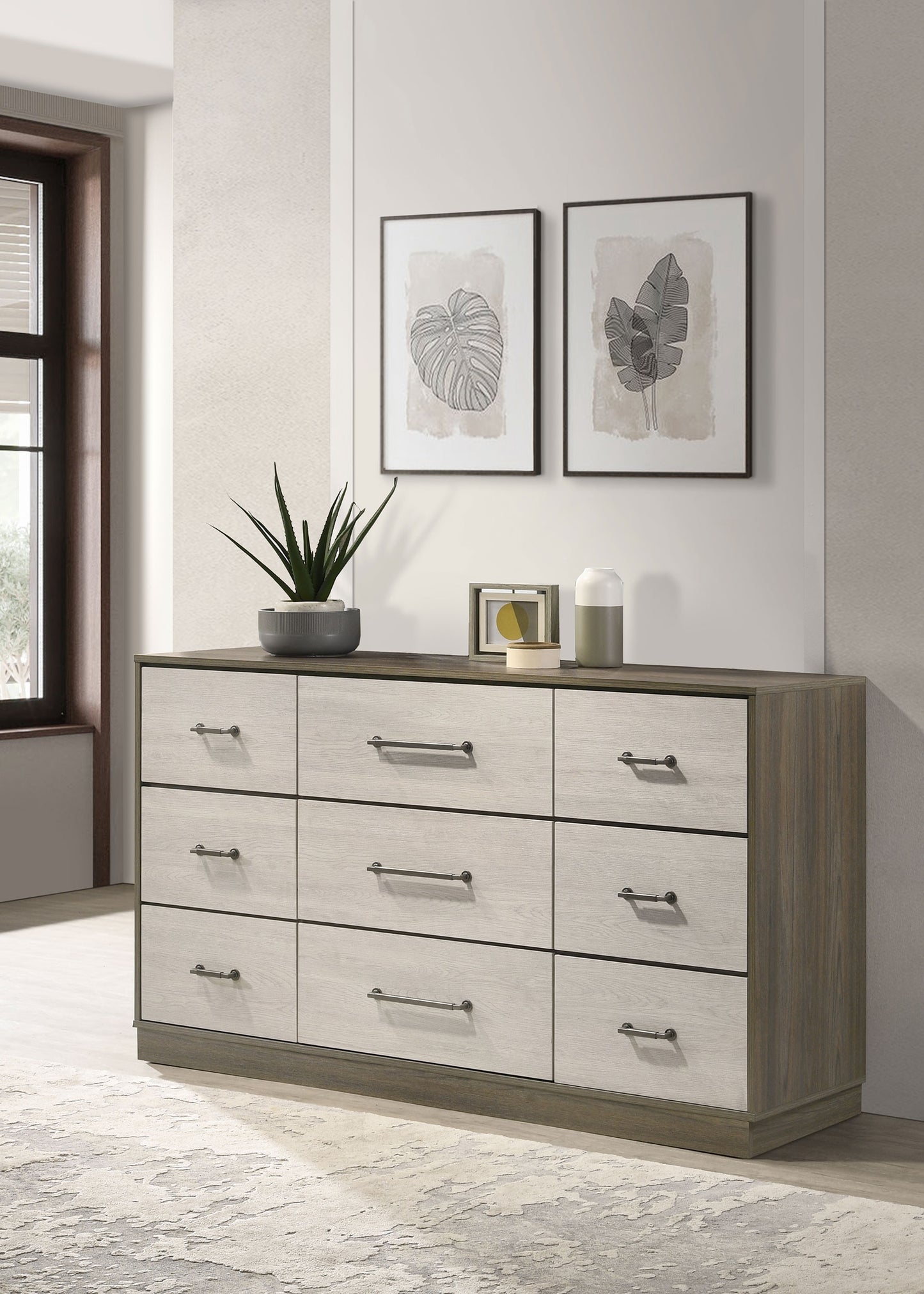 Fenwick 9-drawer Dresser Grey Oak