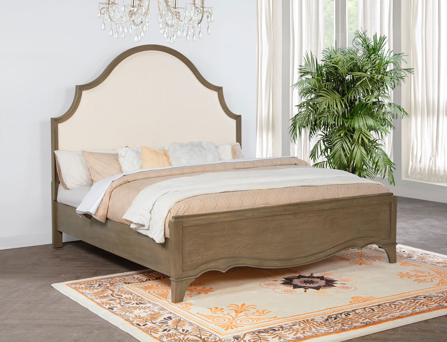 Revello 67-inch Queen Panel Bed Washed Mango