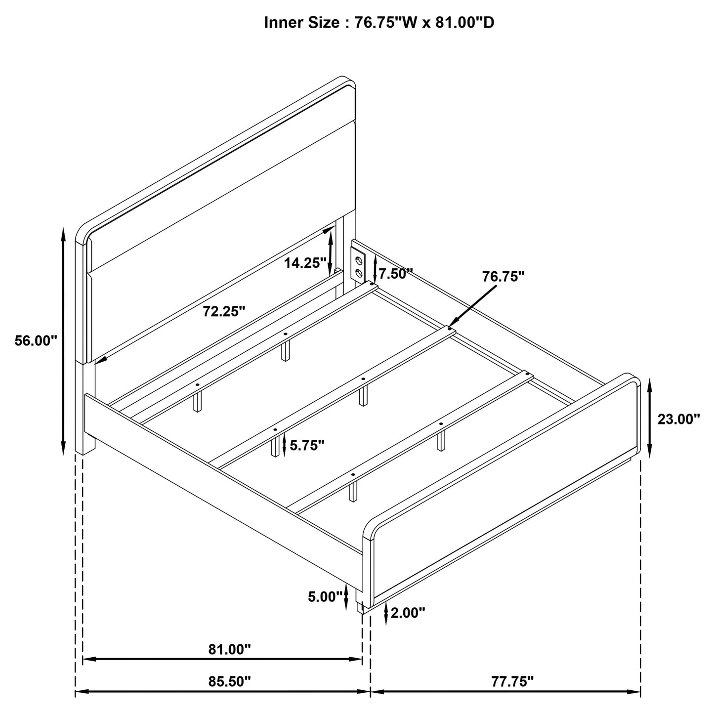 Ladera 4-piece Eastern King Bedroom Set Light Elm