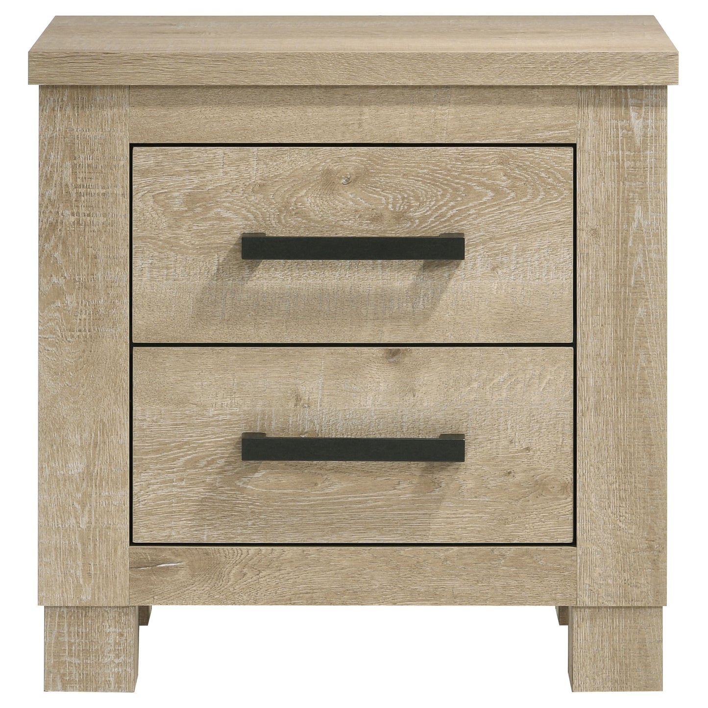 Oakglen 2-drawer Nightstand Bedside Table Weathered Oak