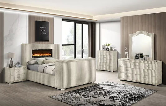 Henley 4 Pcs White King Bedroom Set