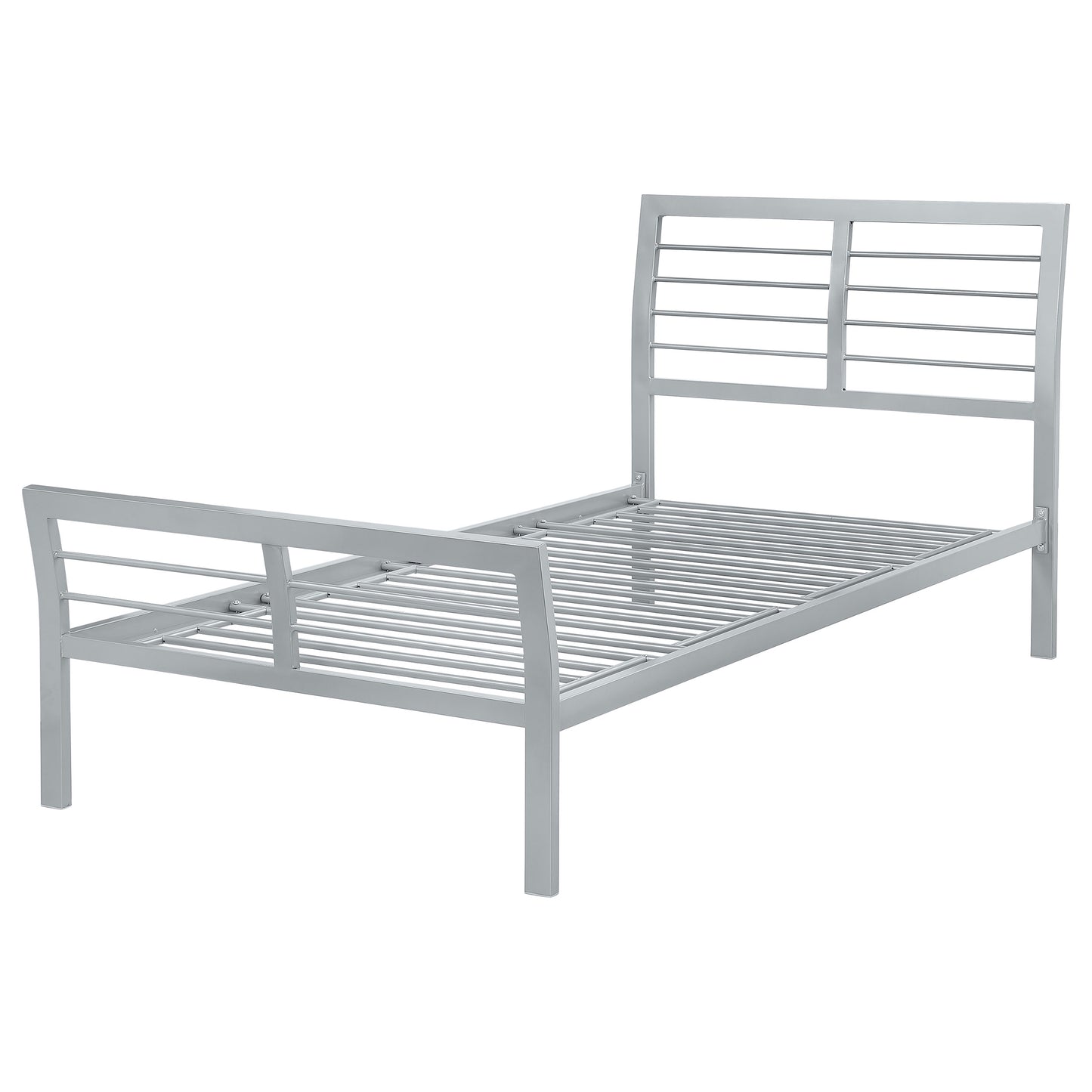 Cooper Metal Twin Open Frame Bed Silver