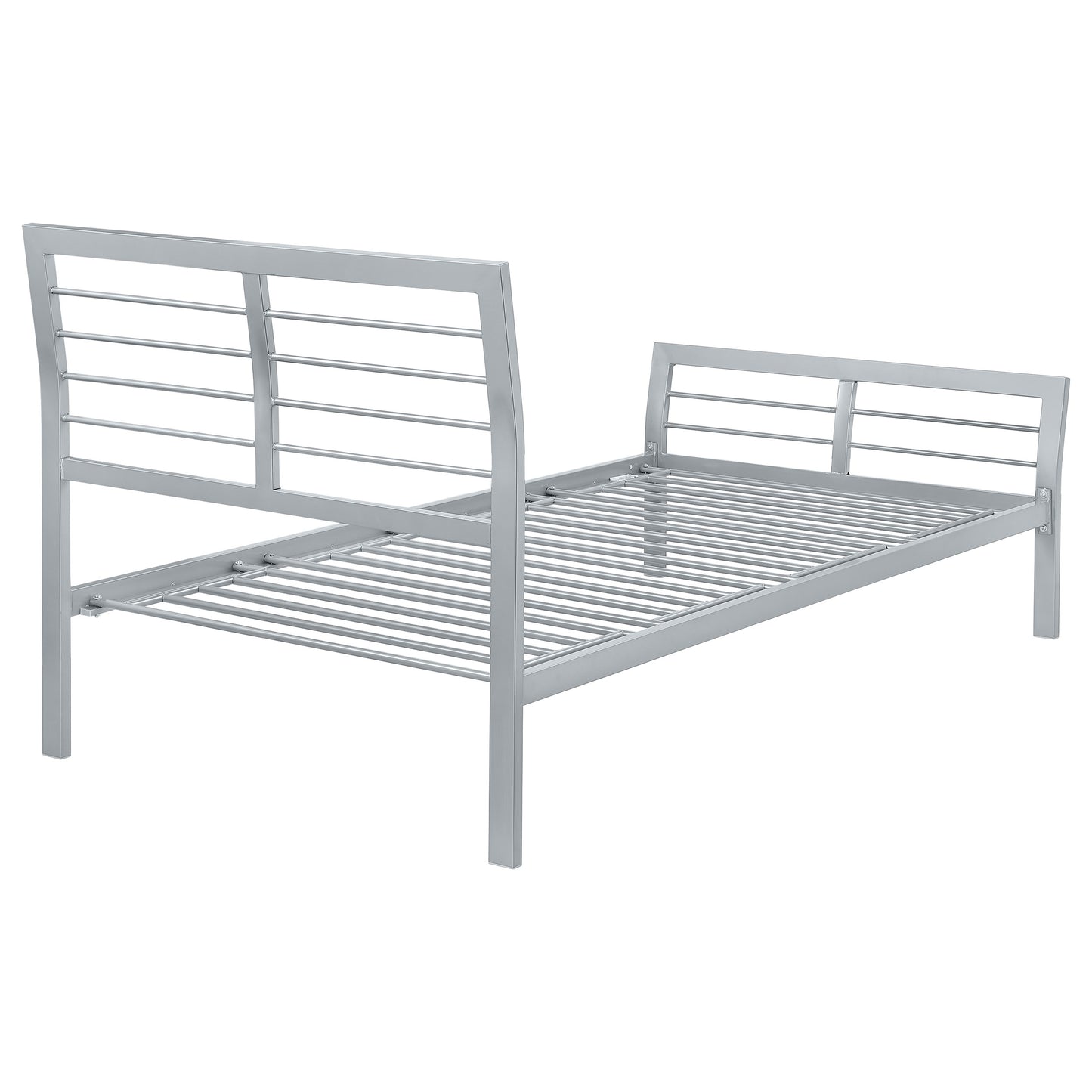 Cooper Metal Twin Open Frame Bed Silver