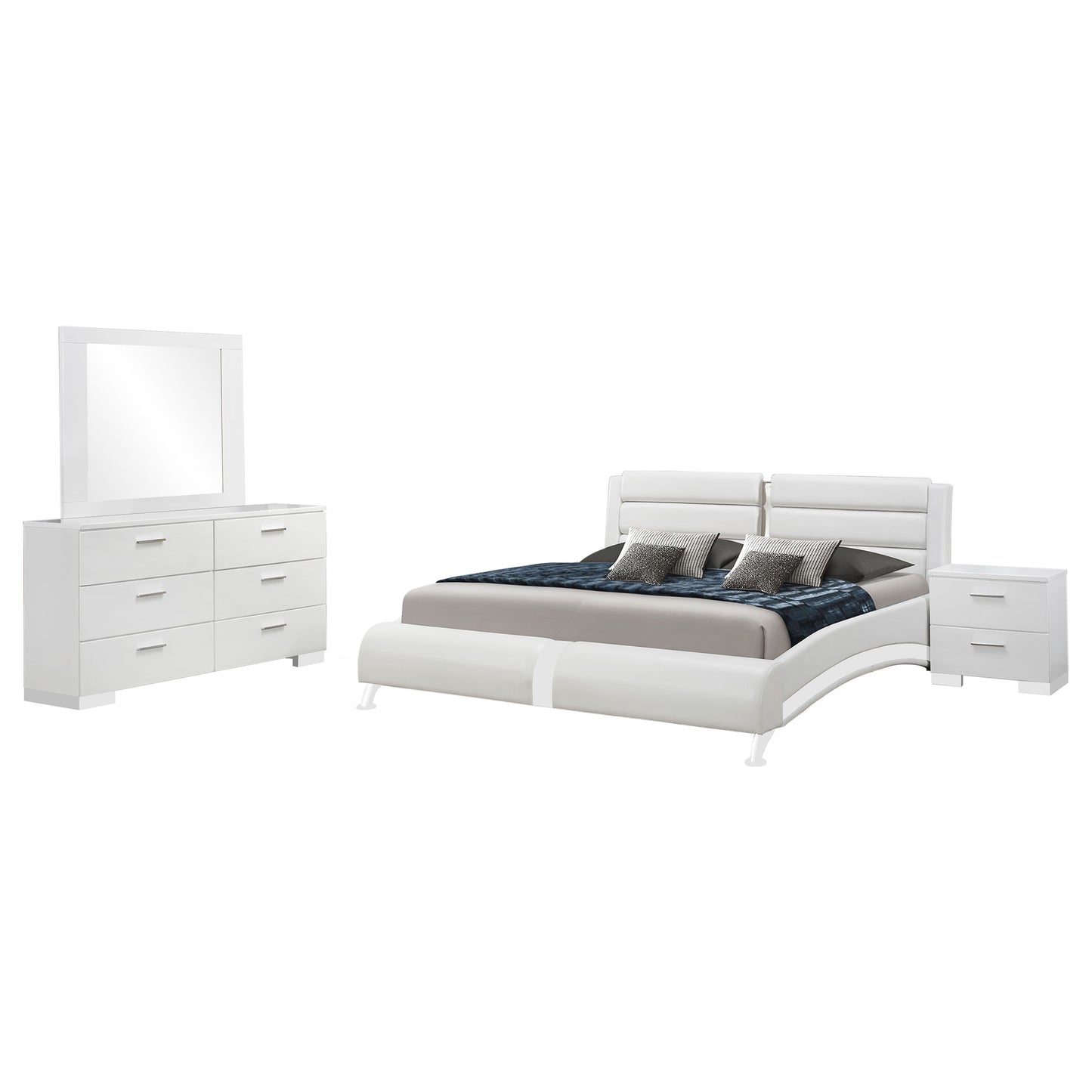 Jeremaine 4-piece California King Bedroom Set White