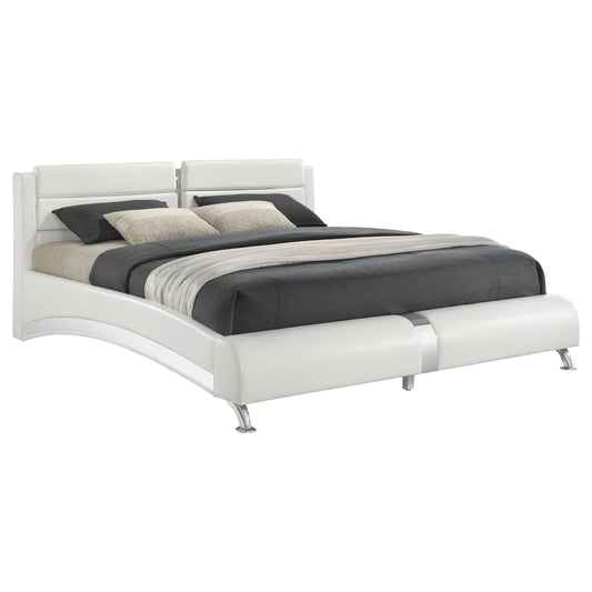 Jeremaine Upholstered California King Sleigh Bed White