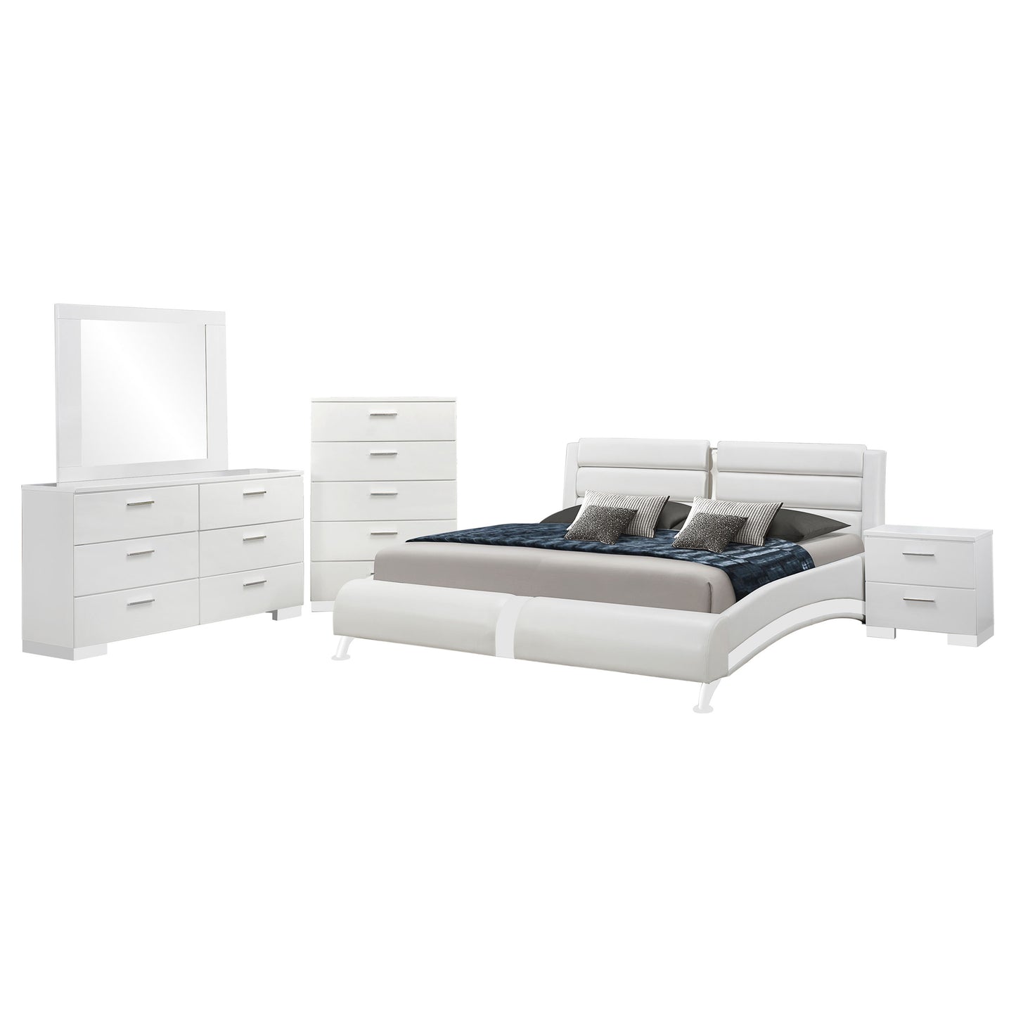 Jeremaine 5-piece Queen Bedroom Set White