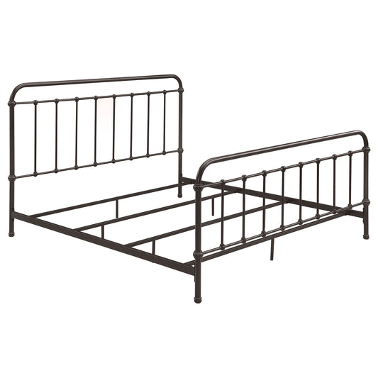 Livingston Metal Eastern King Open Frame Bed Dark Bronze