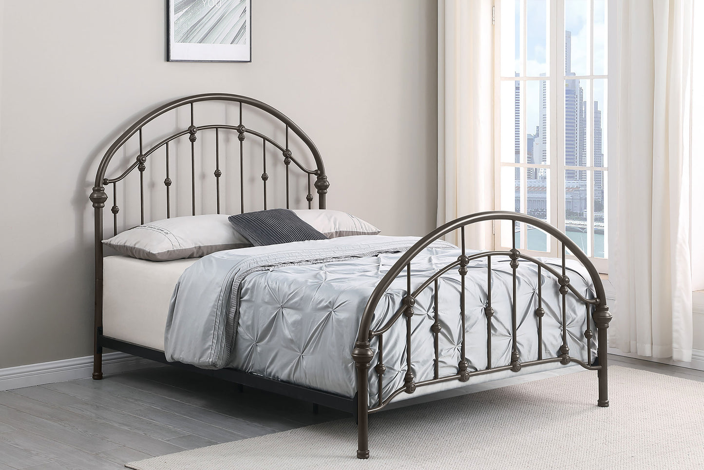 Rowan Metal Full Open Frame Bed Dark Bronze