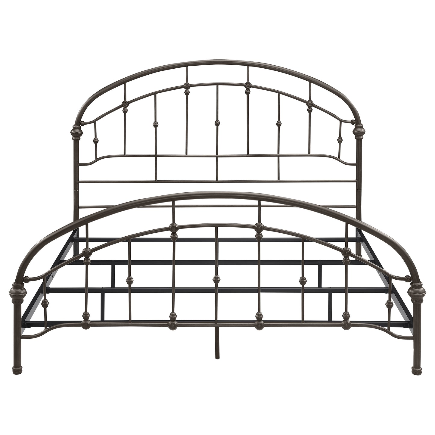 Rowan Metal Eastern King Open Frame Bed Dark Bronze