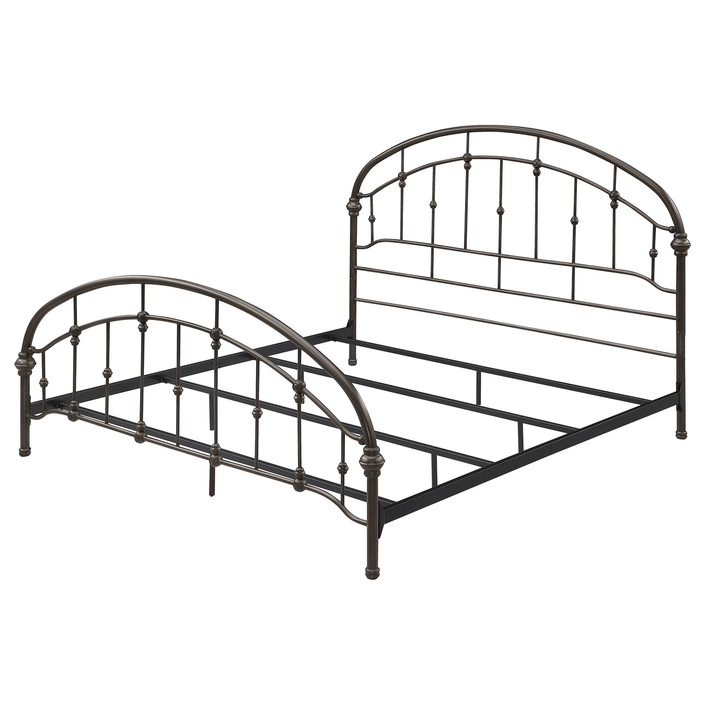 Rowan Metal Eastern King Open Frame Bed Dark Bronze