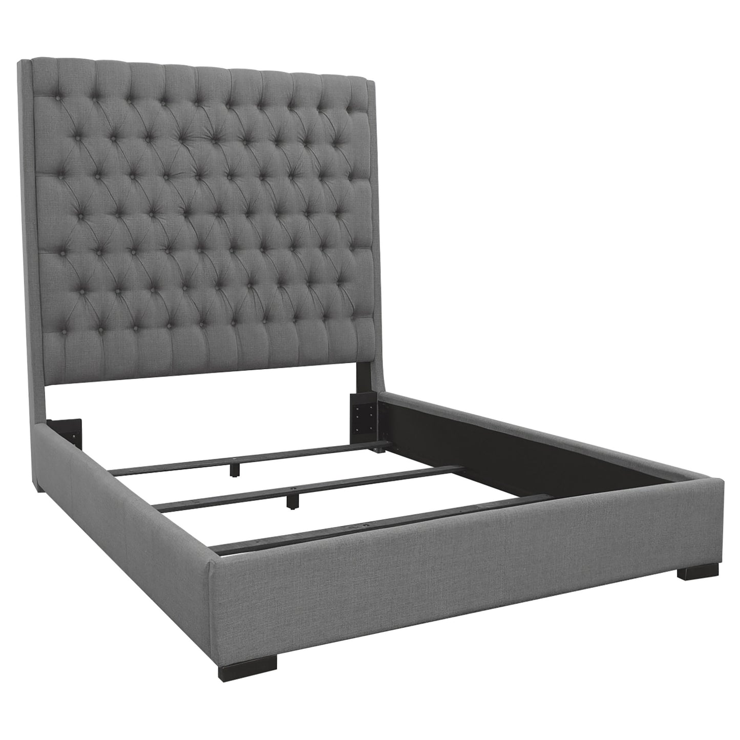 Camille Upholstered Queen Panel Bed Grey