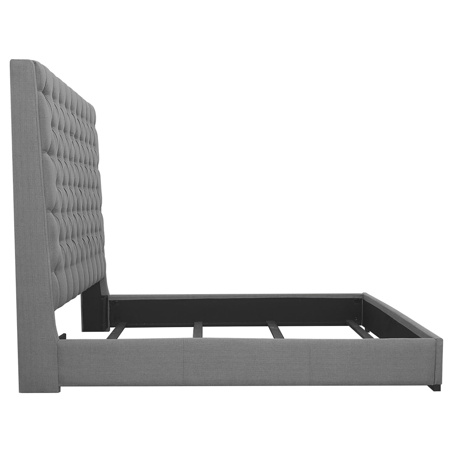 Camille Upholstered Queen Panel Bed Grey