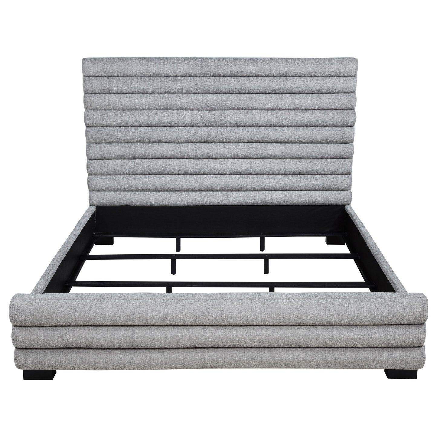 Patricia 58-inch Boucle Upholstered Eastern King Bed Grey