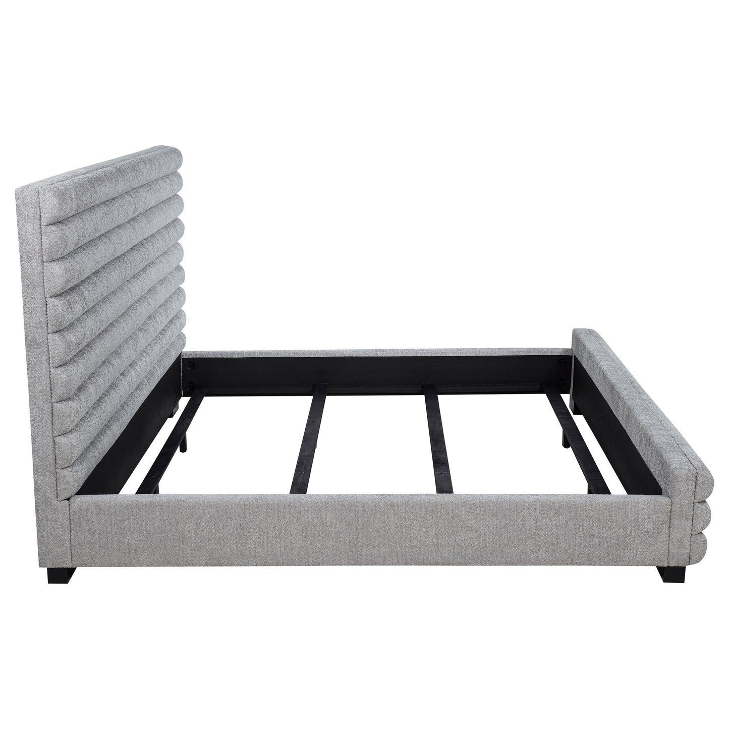 Patricia 58-inch Boucle Upholstered California King Bed Grey